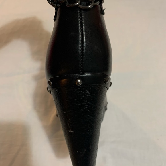 Black Ankle Boots with Fold down w/ Wool - Picture 2 of 6